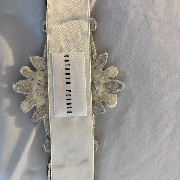 Bridal Sash with Beautiful Gem Stones and Satin Ribbon - Picture 4 of 4